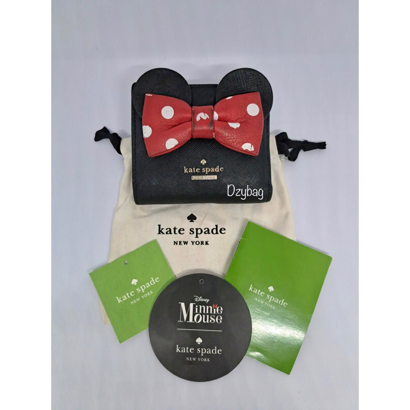 Kate Spade Minnie Mouse X Disney Small Zip Bifold Lipat Wallet Authentic Preloved