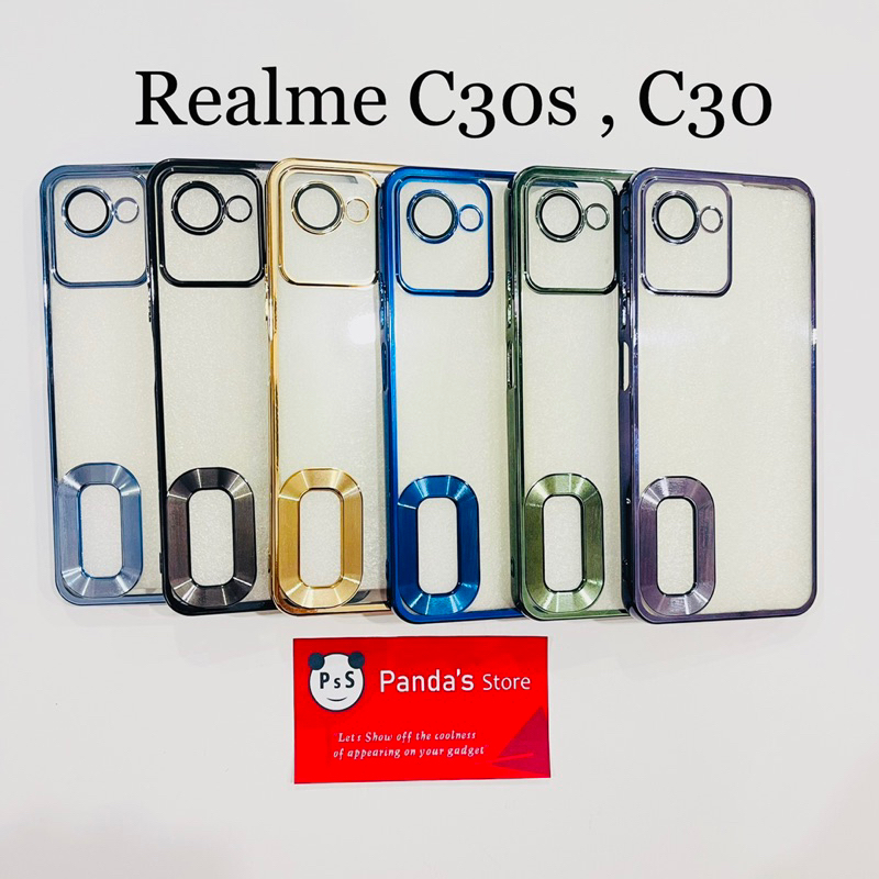 Softcase Realme C30s / C30 Lens Protector Circle Chrome Logo Clear Case