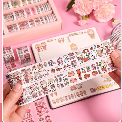 YGtoys Stiker Sticker Waterproof Momo Karakter Kartun Anak Dekorasi DIY Buku Botol Case Hp Laptop