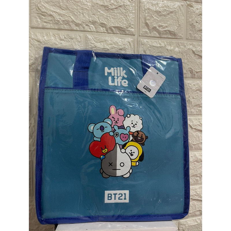 tas Milk life Bts. bt21. tas makan. tahan panas dan dingin. collerbag.