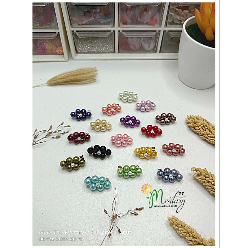 (12pcs) Bros Dagu Imut Mutiara 6mm Souvenir Handmade