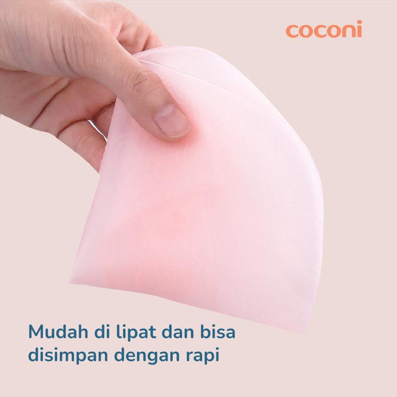 Coconi Ultra Thin Silicone Bib Celemek Makan Anak Celemek Silikon