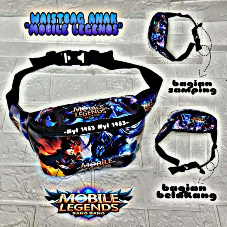 &quot;aurabagss&quot; - Tas Anak Tas Selempang Anak Laki-Laki / Waistbag Anak Laki - Laki Printing Karakter Game Online 2023 By &quot;aurabagss&quot;