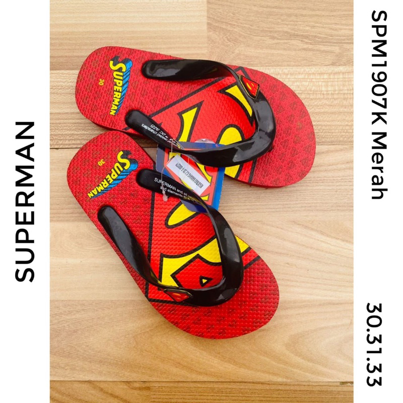 Superman sandal japit anak