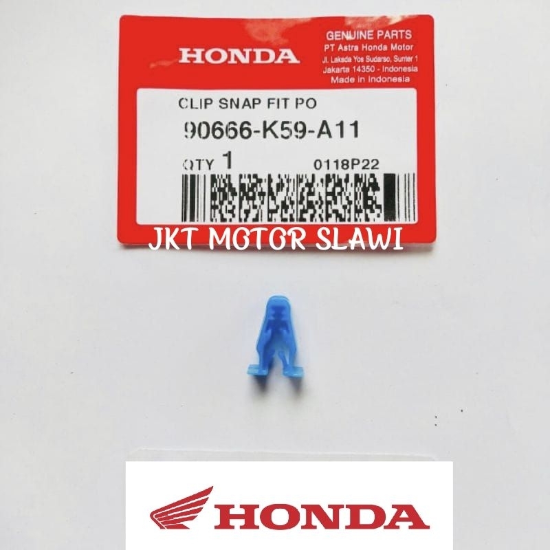 90666-K59-A11 kancing cover body clip snap fit po cover motor All Honda