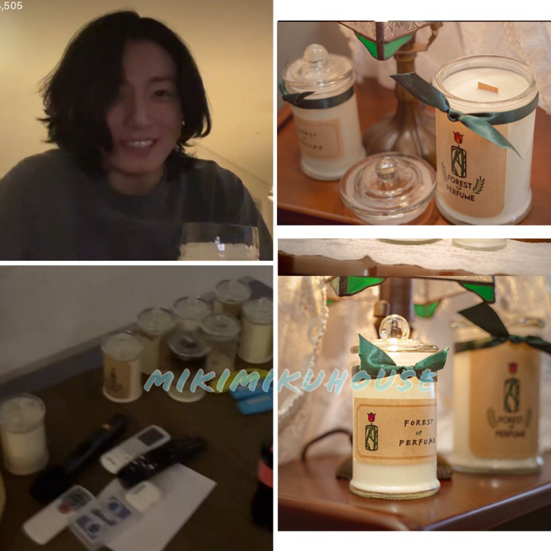 BTS JUNGKOOK FOREST OF PERFUME CANDLE JUNGKOOK LIVE LILIN SCENT AROMATERAPI SCENT SOY CANDLE SCENTED