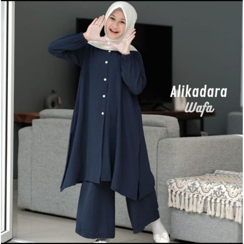 PROMO DISKON Luna Kids One Set Baju Anak Atasan Plus Celana Kulot Umur 7 8 9 10 11 12 13 14 15 Tahun