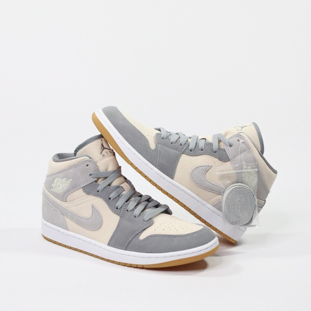 Air Jordan 1 Mid SE Coconut Milk Particle Grey (100% Authentic)