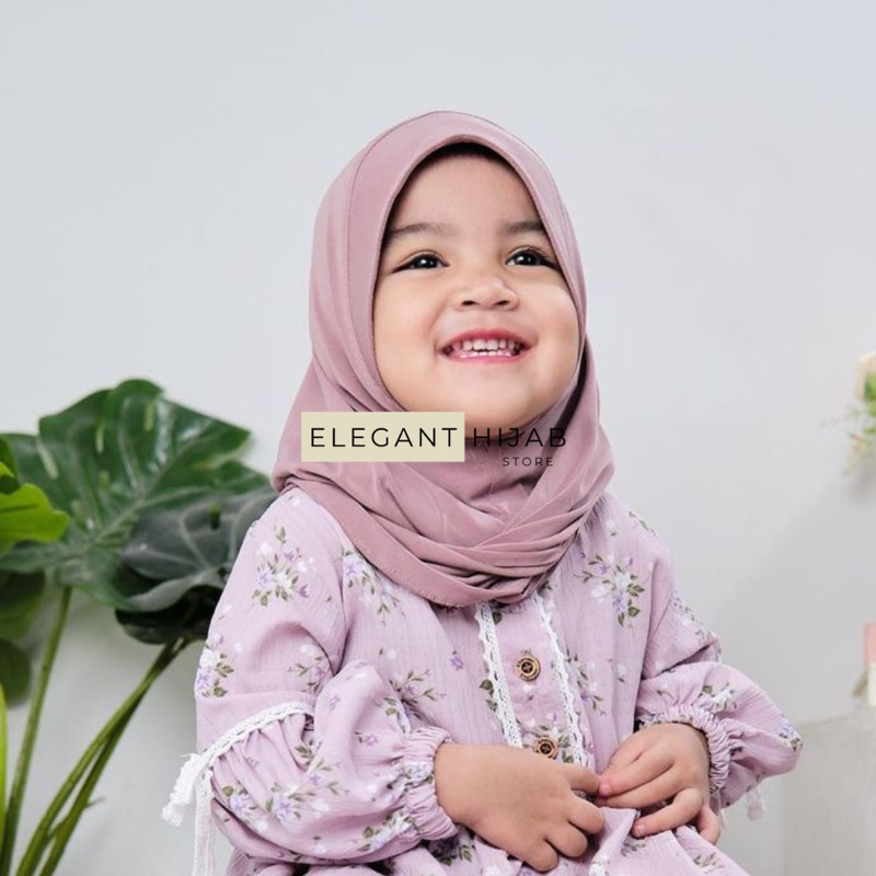 Hijab Instan Anak Soft Ped Jersey Umur 0 - 4 Tahun