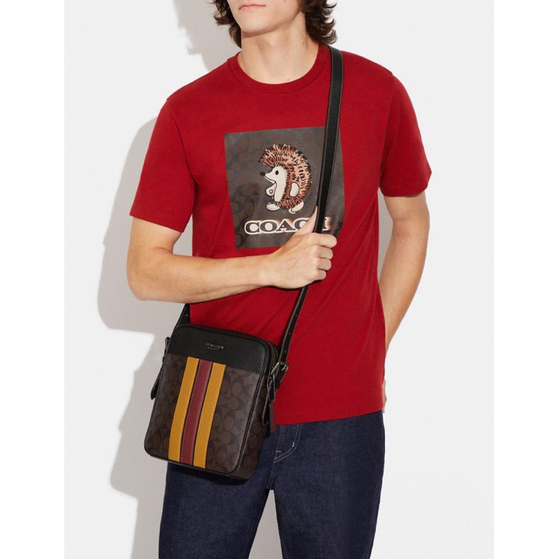 Coach Hudson Crossbody 21 With Varsity Stripe (CB908)