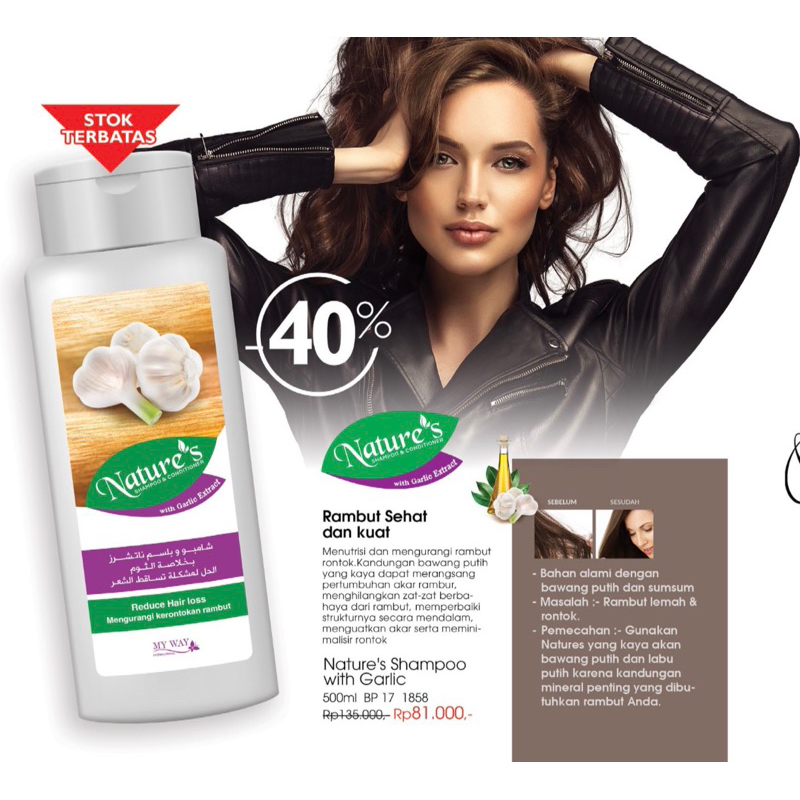 MY WAY NATURE Perawatan Rambut | ANTI Rontok | Shampoo Garlic | Oil | Cream