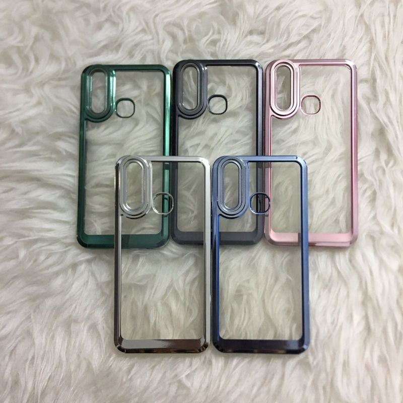 Case Hp Vivo Y11 Y12 Y15 Y17 Case Transparan List Chrome #case #casehp