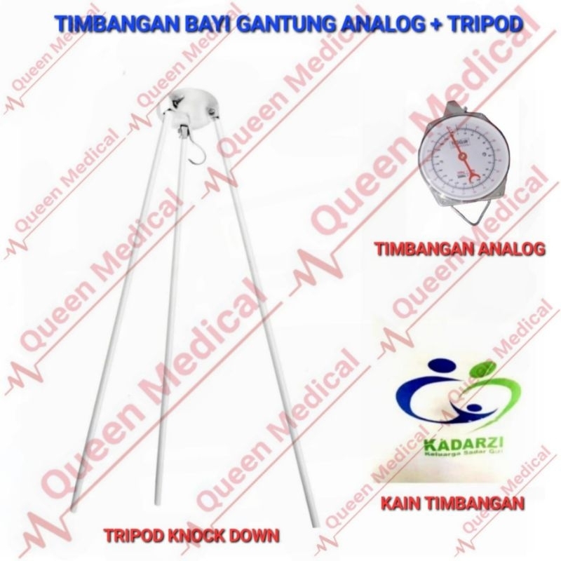 Timbangan Bayi Gantung Analog + Tripod/Tripot