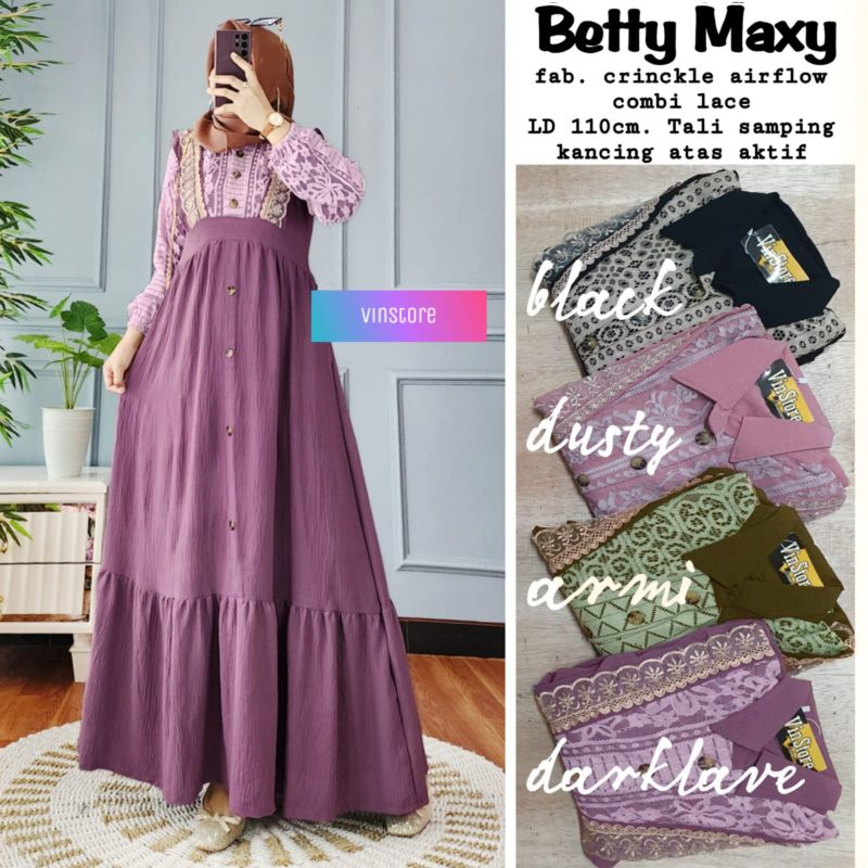 BETTY MAXY DRESS CRINKLE