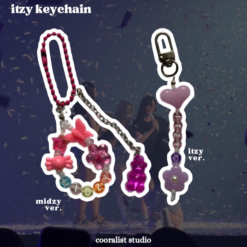 ITZY keychain / gantungan kunci beads aesthetic