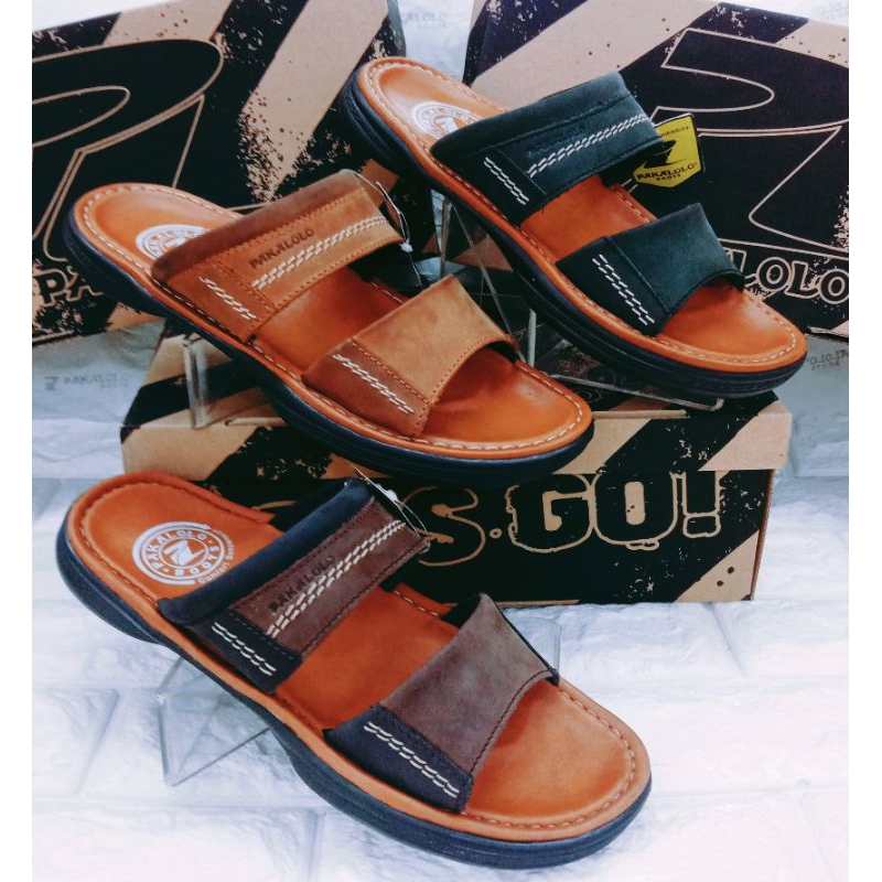 Sendal kulit pria pakalolo 0875 original