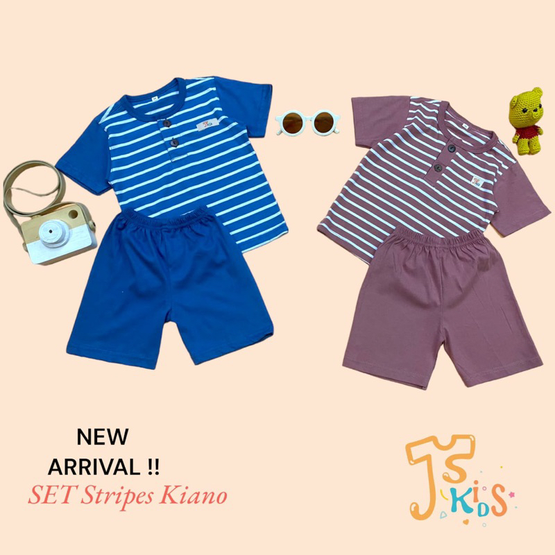 JISA Kids - Baju Anak Salur/ Setelan Anak Kiano Stripes Salur