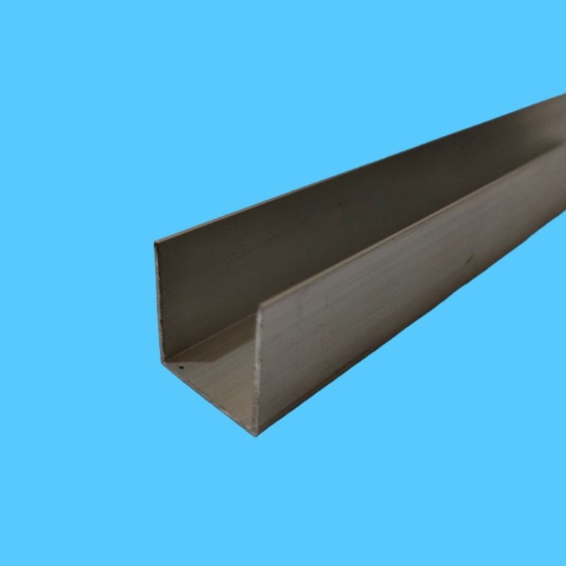 RK LIST U ALUMUNIUM BUAT TALI AIR UKURAN 2 CM X 2CM BAGUS