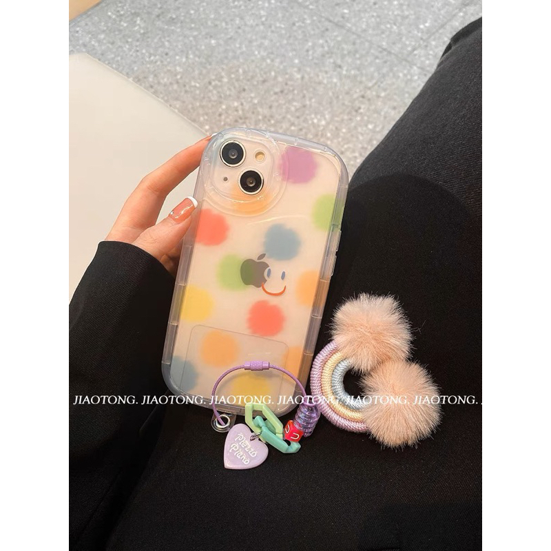 Rainbow Pom Pom Softcase Casing Case HP Lucu iphone XS XS Max XR 11 Pro Max 12 Pro Max 13 Pro Max 14 Pro Max