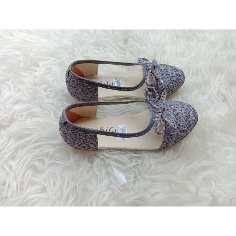 khainuna flatshoes anak perempuan model kaca brukat size 26-30 31-35