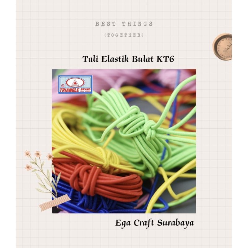 Tali Elastis Bulat 2mm KT6 / Tali Elastis Strap Masker Melar
