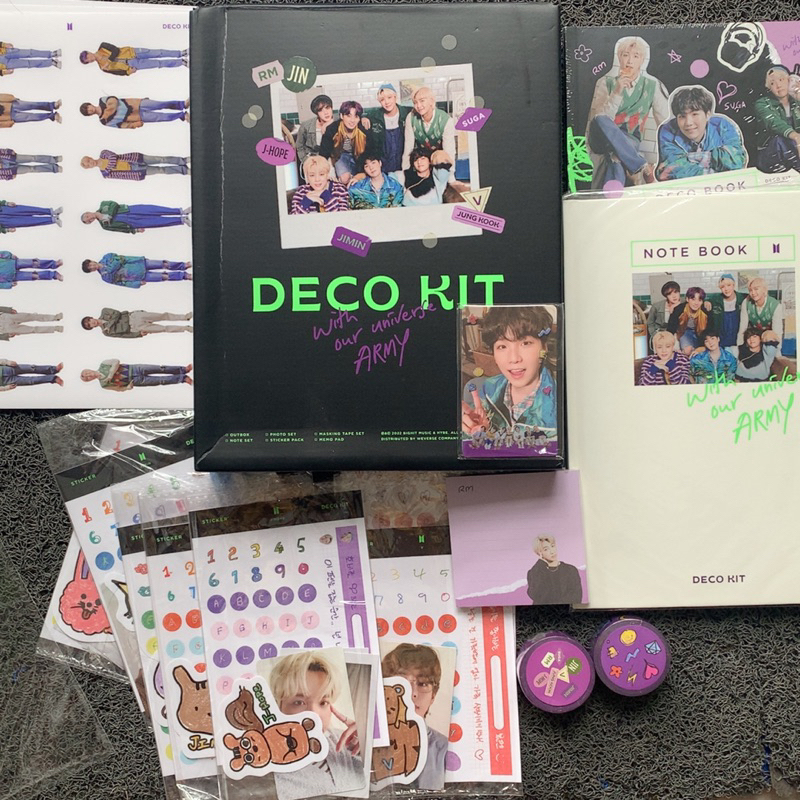 SHARING DECO KIT BTS PHOTOCARD DECO KIT BTS JUNGKOOK TAEHYUNG V JIN SUGA RM J-HOPE  JIMIN HOBI V JK 