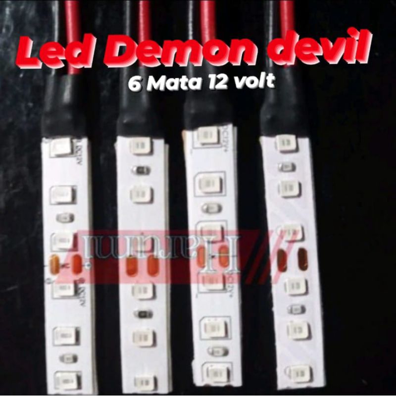 LAMPU DEMON EYES 6 MATA 12 VOLT UNTUK MOTOR SUPER TERANG