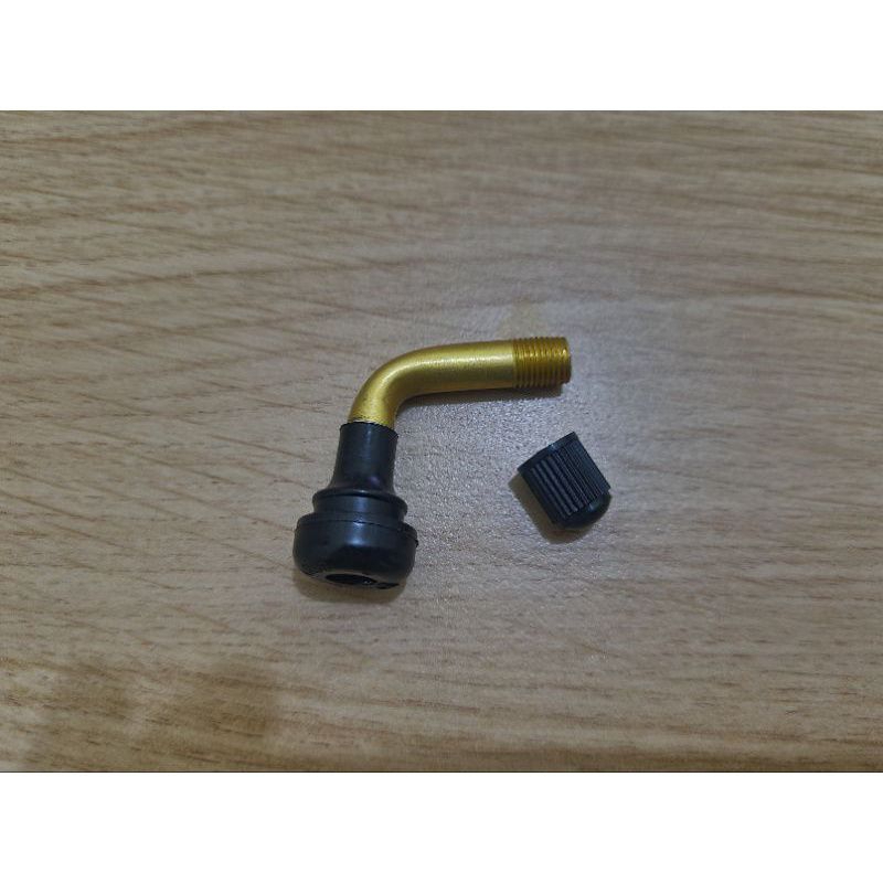 Pentil Tubles Karet Bengkok /Pentil Tubeless Karet Bengkok Tutup Plastik 1 Pcs
