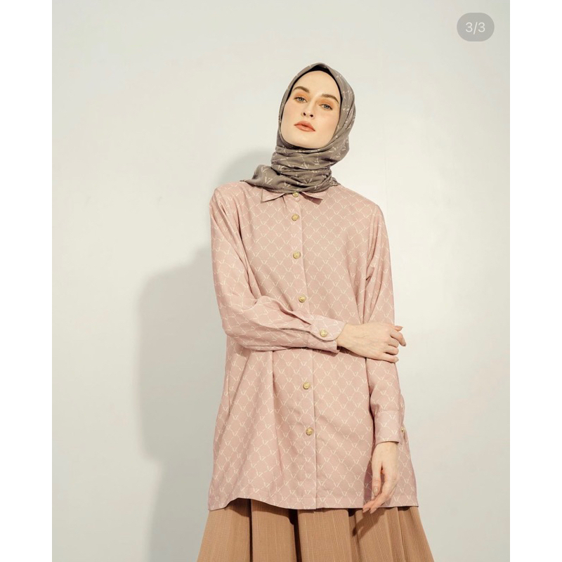 vivizubedi VZ monogram shirt old rose