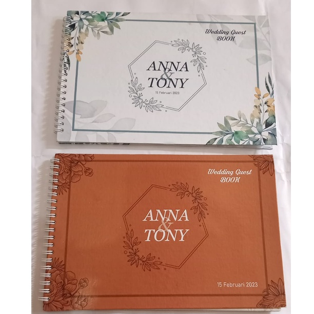 Buku Tamu Pernikahan / Wedding Guest Book Custome Murah, Kekinian, Estetik