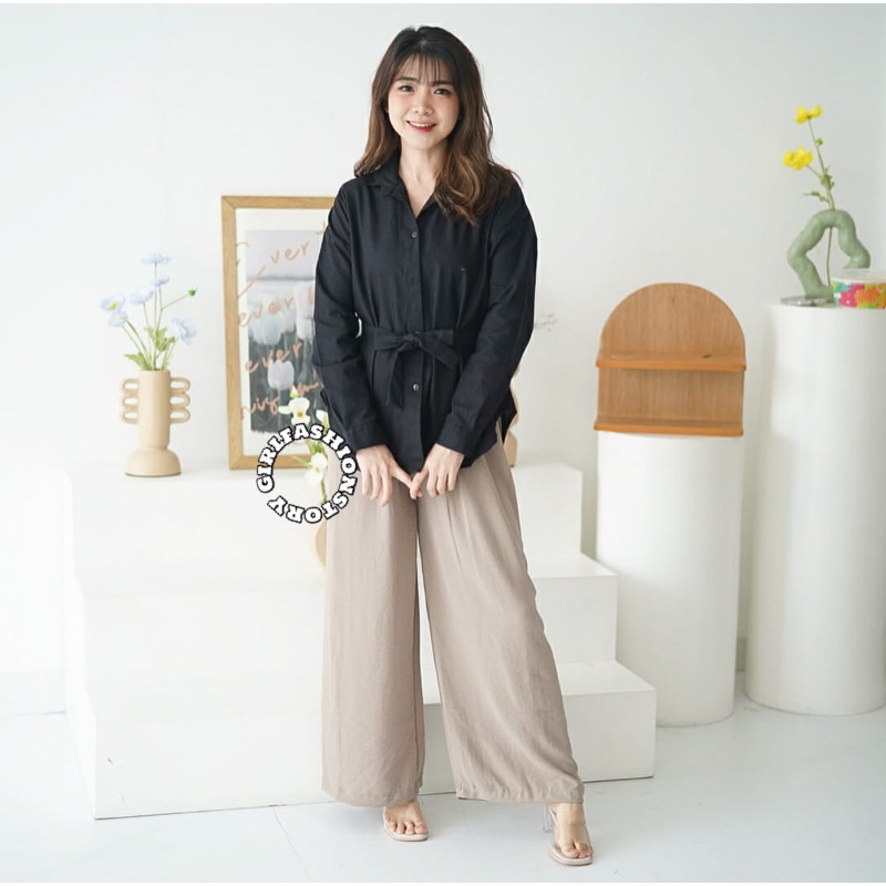 GFS PURRY LINEN BLOUSE KEMEJA AUTO SLIM