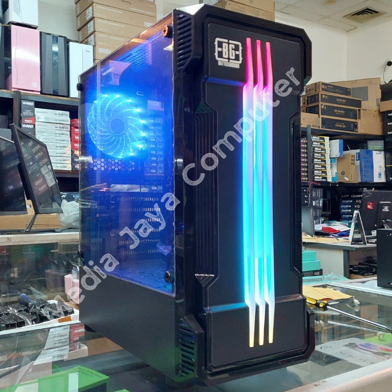 PC Gaming Fullset Core i5 10400F GTX 750 TI / GTX 1050TI 4GB + monitor 19 Inch komputer gaming full set rakitan paket lengkap desktop