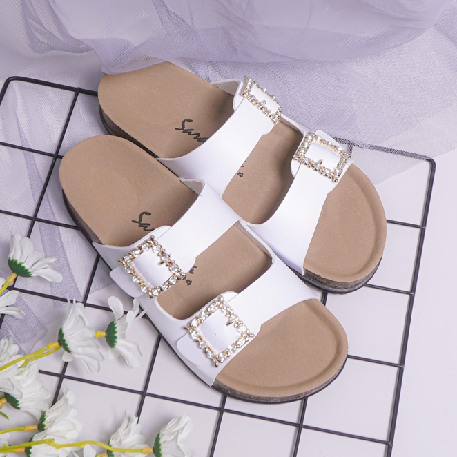 SARA SARA STORE - Flat Sandals KIMMY All Colors | sandal birken ban dua wanita kekinian tinggi 3cm |
