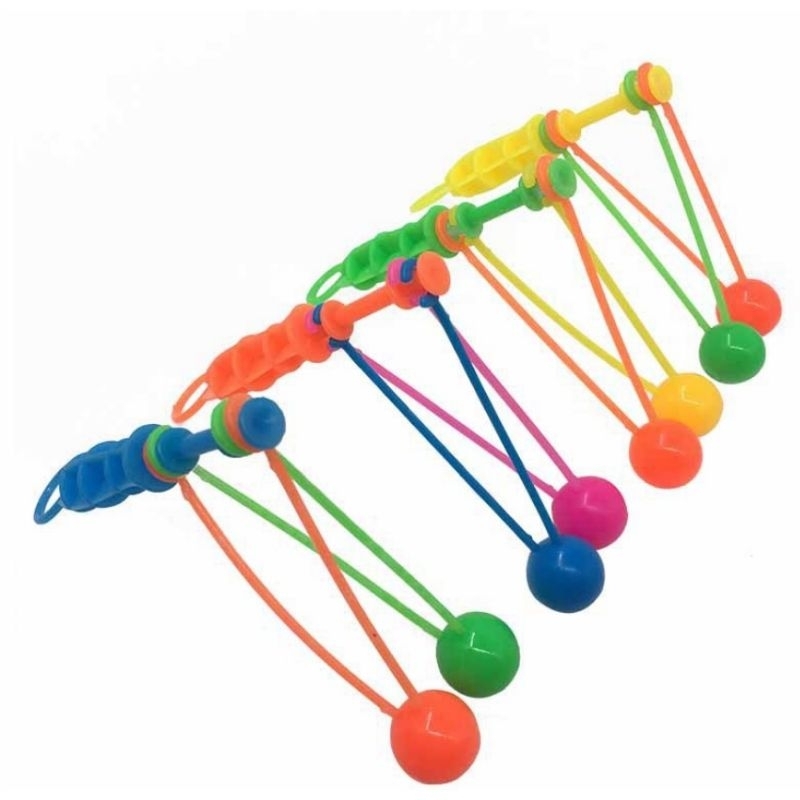 Mainan Anak Lato Lato Gagang 20 cm/ Lato Lato gagang/ Mainan Tek tek Gagang / Lato Gagang