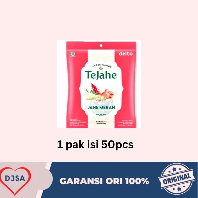 

Tejahe ginger candy permen jahe merah 1 pak isi 50butir