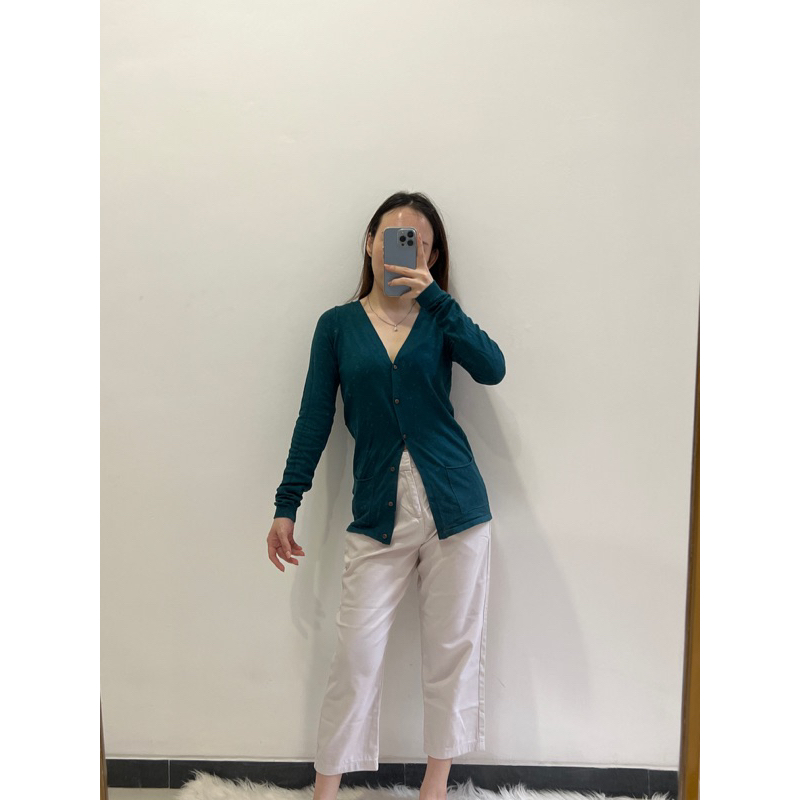 pull n bear pull&bear cardigan / outer / top green tosca