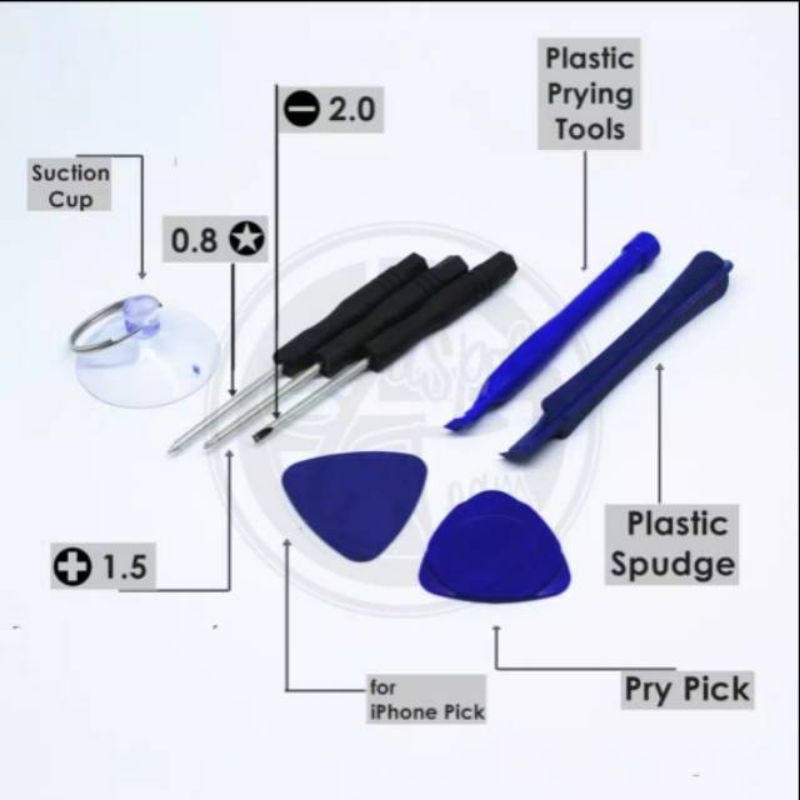 Obeng Set Dan Opening Tools Set 8 in 1 Drei Hp