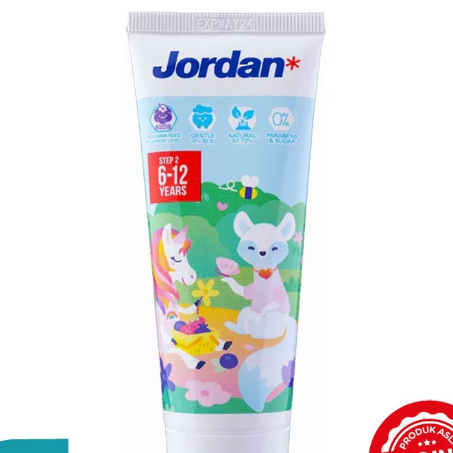 JORDAN KIDS TOOTHPASTE / JORDAN PASTA GIGI STEP 1 &amp; STEP 2 75gr