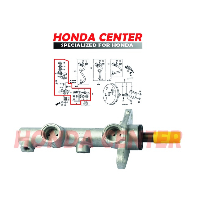 master sentral central rem brake master BM aaasy accord cp2 2008 2009 2010 2011