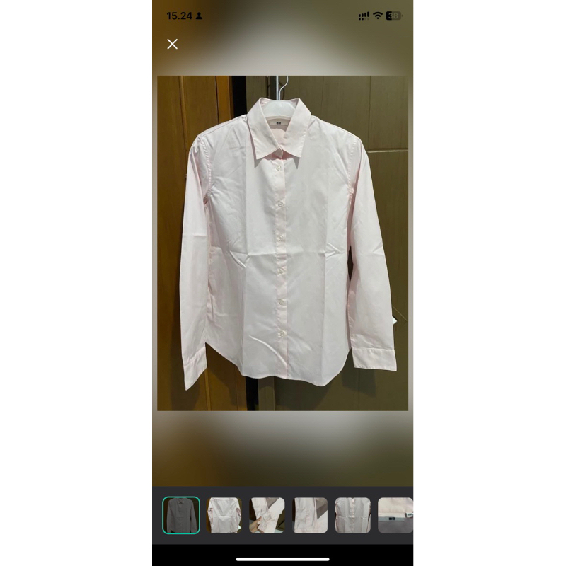 Kemeja Baby Pink Uniqlo