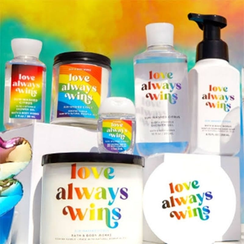 BATH AND BODY WORKS BBW LOVE ALWAYS WINS SERIES MIST LOTION SHOWER GEL BODY CREAM HAND CREAM SHOWER GEL BODY CREAM LOTION MIST WASH WALLFLOWER ROOMSPRAY SCENTPORTABLE GENTLE GEL DEEP CLEANSING GENTLE FOAMING CREAMY LUXE