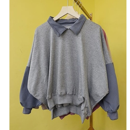 Collar Batwing XXXL Oversize Basic Oblong | Sweater Wanita Bigsize | Sweater Polos Oversize