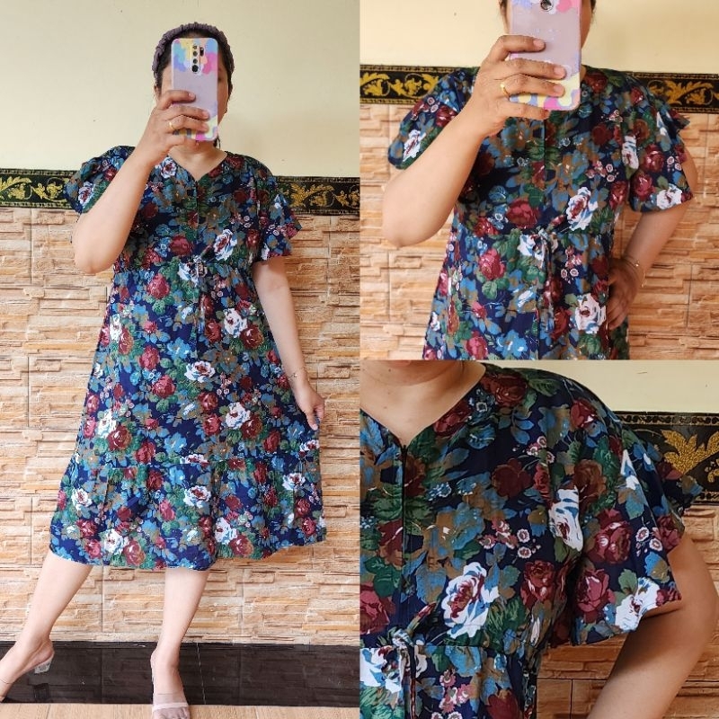 Dress Kimono K1 Lengan tumpuk/Dress Andine/Dress Busui/Larisadafana