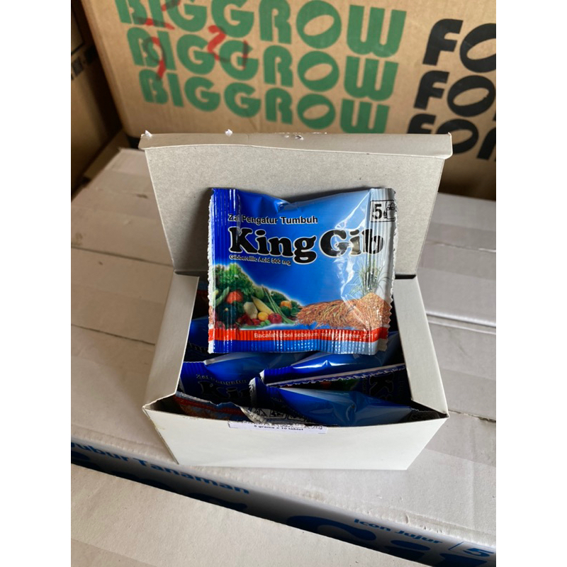 Pupuk ZPT KING GIB 5gram Asam Giberellin Gibberllic Acid 500mg Gibgro Big Grow