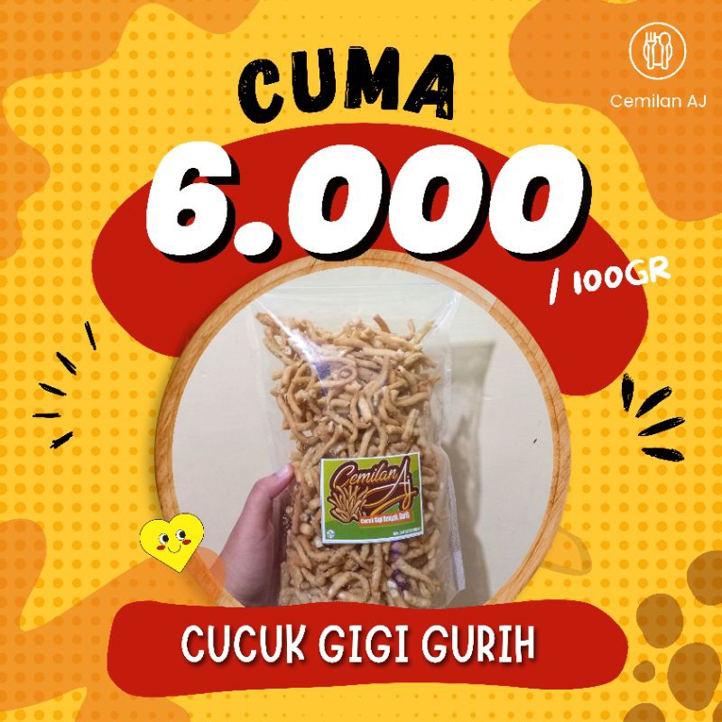 

Cucuk Gigi - Renyah - Gurih - Cemilan Khas Lampung