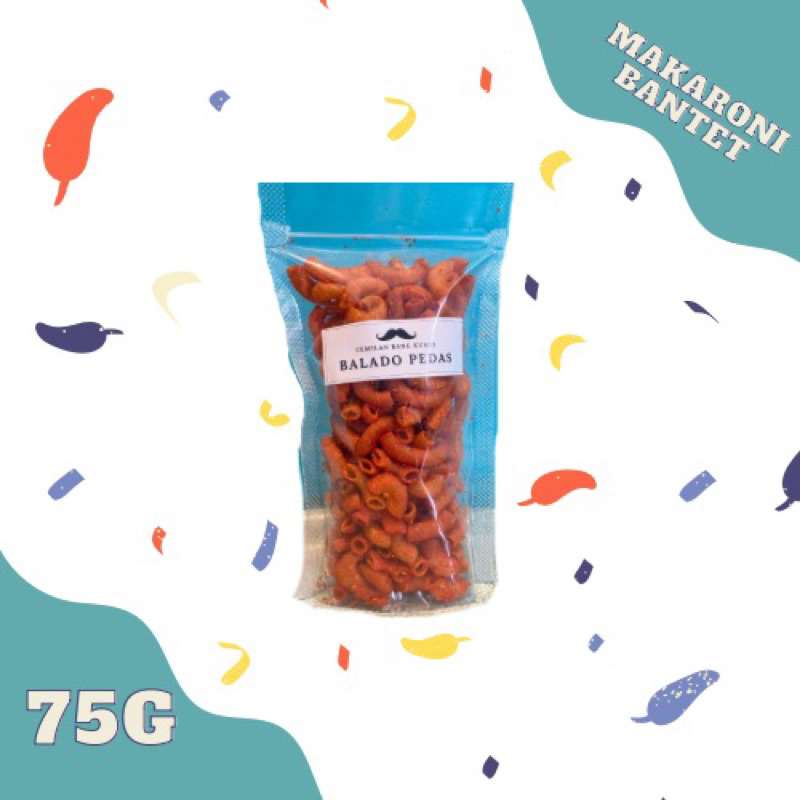 

makaroni bantet makaroni renyah makaroni garing isi 75g Rasa BALADO PEDAS cemilan murah