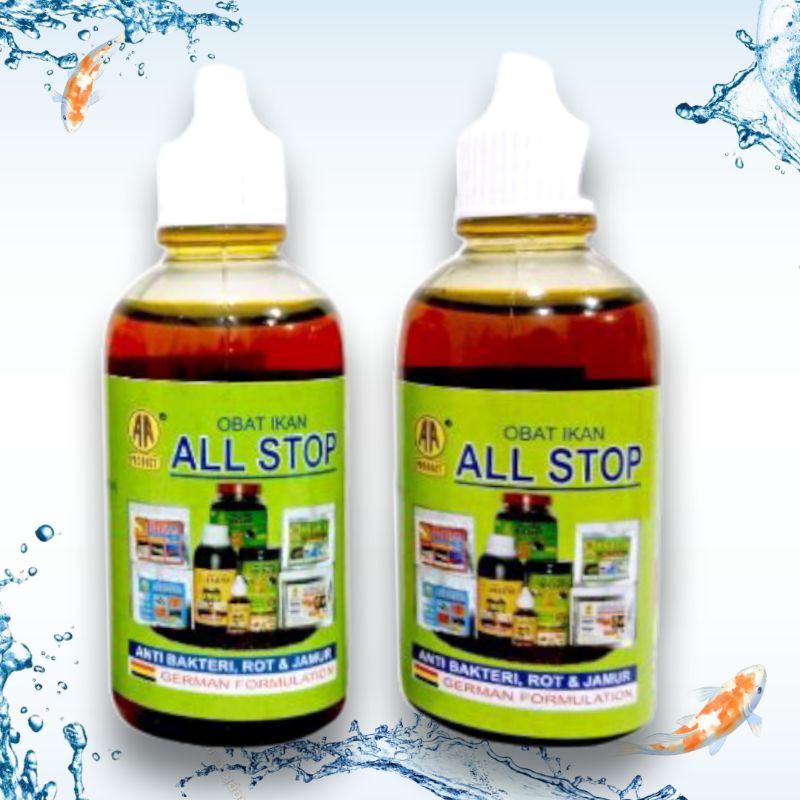 Obat ikan luka anti bakteri AKARI AA ALL STOP 75ML