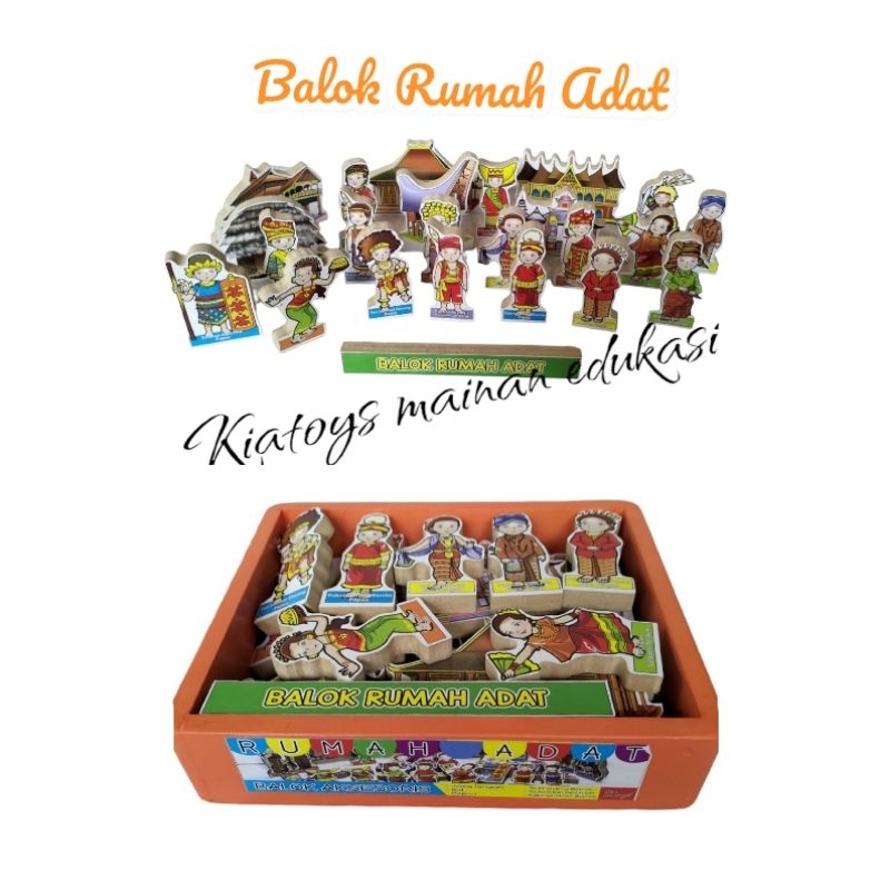 Mainan Kayu Edukasi Anak_Aksesoris Rumah Adat