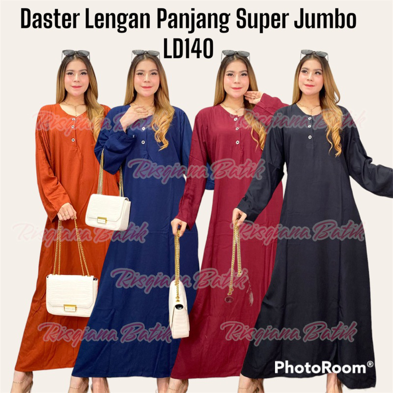 Daster jumbo Lengan Panjang Bigsize Daster Jumbo LD140 Longdress Super Jumbo Gamis Jumbo