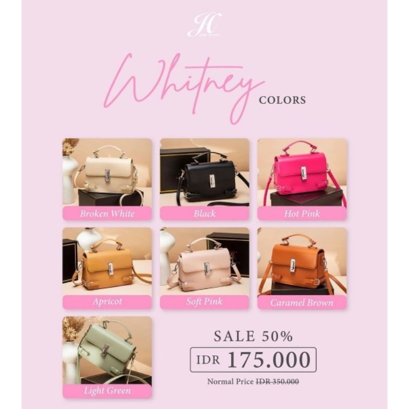 TAS WANITA SELEMPANG WHITNEY JIMSHONEY GRATIS BOX
